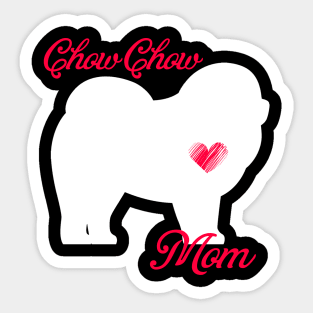 Chow chow terrier mom   cute mother's day t shirt for dog lovers Sticker